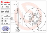 09.D984.11 Brzdový kotouč COATED DISC LINE BREMBO