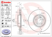 09.D985.11 Brzdový kotouč COATED DISC LINE BREMBO