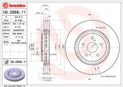 09.D988.11 Brzdový kotouč COATED DISC LINE BREMBO