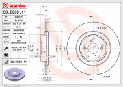 09.D989.11 Brzdový kotouč COATED DISC LINE BREMBO