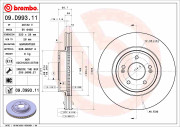 09.D993.11 Brzdový kotouč COATED DISC LINE BREMBO