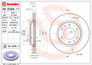 09.E069.11 Brzdový kotouč COATED DISC LINE BREMBO