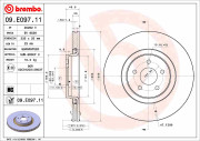 09.E097.11 Brzdový kotouč COATED DISC LINE BREMBO