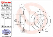 09.E098.11 Brzdový kotouč COATED DISC LINE BREMBO