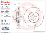 09.E204.23 Brzdový kotouč HIGH PERFORMANCE SPORT KIT LINE BREMBO