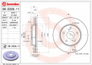 09.E229.11 Brzdový kotouč COATED DISC LINE BREMBO