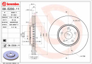 09.E230.11 Brzdový kotouč COATED DISC LINE BREMBO