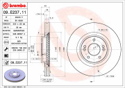 09.E237.11 Brzdový kotouč COATED DISC LINE BREMBO