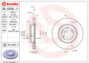 09.E530.11 Brzdový kotouč COATED DISC LINE BREMBO