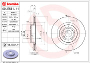 09.E531.11 Brzdový kotouč COATED DISC LINE BREMBO