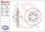 09.E537.10 Brzdový kotouč PRIME LINE BREMBO