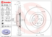 09.R105.11 Brzdový kotouč COATED DISC LINE BREMBO