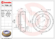 14.7098.20 Brzdový buben BREMBO