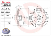 14.B976.50 BREMBO brzdový bubon 14.B976.50 BREMBO