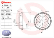 14.B986.10 BREMBO brzdový bubon 14.B986.10 BREMBO