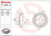 14.C008.10 Brzdový buben ESSENTIAL LINE BREMBO