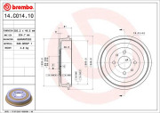 14.C014.10 Brzdový buben BREMBO