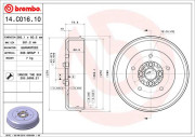 14.C016.10 Brzdový buben ESSENTIAL LINE BREMBO