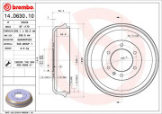 14.D630.10 Brzdový buben BREMBO