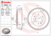 14.D632.10 Brzdový buben BREMBO