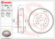 14.D633.10 Brzdový buben BREMBO