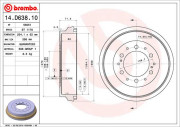 14.D638.10 Brzdový buben ESSENTIAL LINE BREMBO