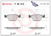 P 06 012 Brzdové destičky BREMBO