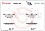 P06023N BREMBO sada brzdových platničiek kotúčovej brzdy P06023N BREMBO