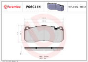 P06041N Sada brzdových destiček, kotoučová brzda PRIME LINE - Ceramic BREMBO