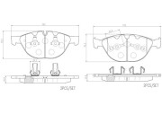 P06047N Sada brzdových destiček, kotoučová brzda PRIME LINE - Ceramic BREMBO