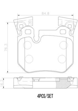 P06059N Sada brzdových destiček, kotoučová brzda PRIME LINE - Ceramic BREMBO