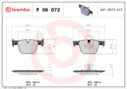 P 06 072 Sada brzdových destiček, kotoučová brzda PRIME LINE BREMBO