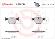 P06072N Sada brzdových destiček, kotoučová brzda PRIME LINE - Ceramic BREMBO