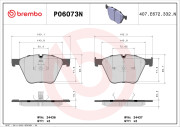 P06073N Sada brzdových destiček, kotoučová brzda PRIME LINE - Ceramic BREMBO