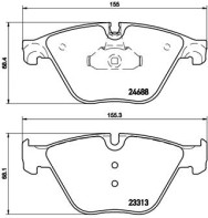 P 06 074 Sada brzdových destiček, kotoučová brzda PRIME LINE BREMBO