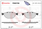 P06076N Sada brzdových destiček, kotoučová brzda PRIME LINE - Ceramic BREMBO