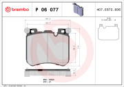 P 06 077 Sada brzdových destiček, kotoučová brzda PRIME LINE BREMBO