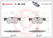 P 06 078 Sada brzdových destiček, kotoučová brzda PRIME LINE BREMBO