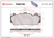 P06079N BREMBO sada brzdových platničiek kotúčovej brzdy P06079N BREMBO