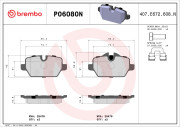 P06080N Sada brzdových destiček, kotoučová brzda PRIME LINE - Ceramic BREMBO