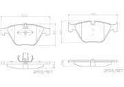 P06081N Sada brzdových destiček, kotoučová brzda PRIME LINE - Ceramic BREMBO