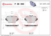 P 06 093 Brzdové destičky BREMBO