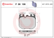 P 06 106 Brzdové destičky BREMBO