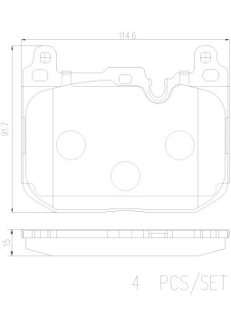 P06110N Sada brzdových destiček, kotoučová brzda PRIME LINE - Ceramic BREMBO