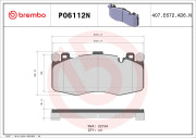 P06112N BREMBO sada brzdových platničiek kotúčovej brzdy P06112N BREMBO