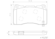 P09004N Sada brzdových destiček, kotoučová brzda PRIME LINE - Ceramic BREMBO