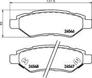 P 09 014 Brzdové destičky BREMBO