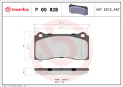 P09028N BREMBO sada brzdových platničiek kotúčovej brzdy P09028N BREMBO