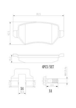 P10013N Sada brzdových destiček, kotoučová brzda PRIME LINE - Ceramic BREMBO