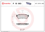 P 10 053 Brzdové destičky BREMBO